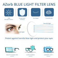 AZorb kid lenses provide clear vision during reading and screen time.