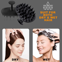 Azosowo ergonomic clip-on design stays secure while massaging roots.
