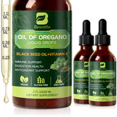 B BEWORTHS oregano oil drops bottle showing the herbal blend for immune support and daily use