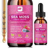 B BEWORTHS Sea Moss Drops bottle front with vibrant liquid supporting daily vitality