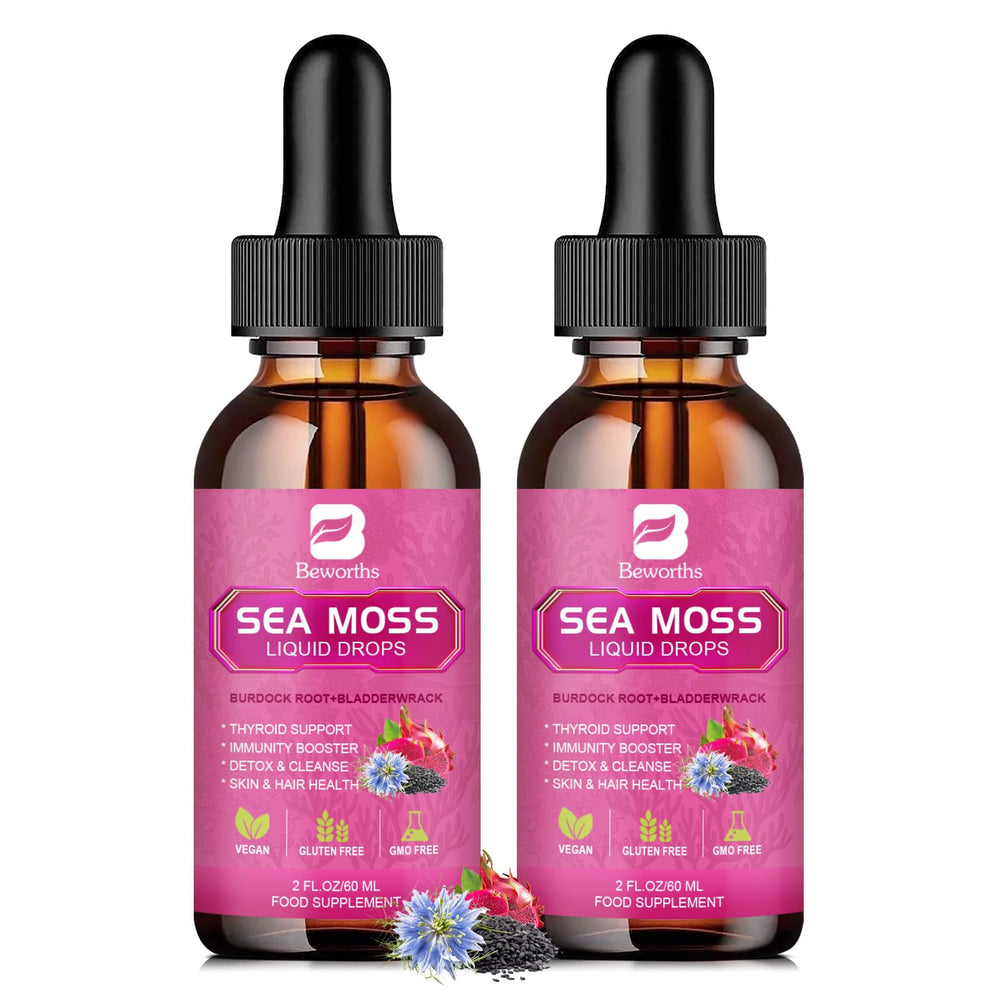 B BEWORTHS Sea Moss Liquid Drops bottle for daily wellness support