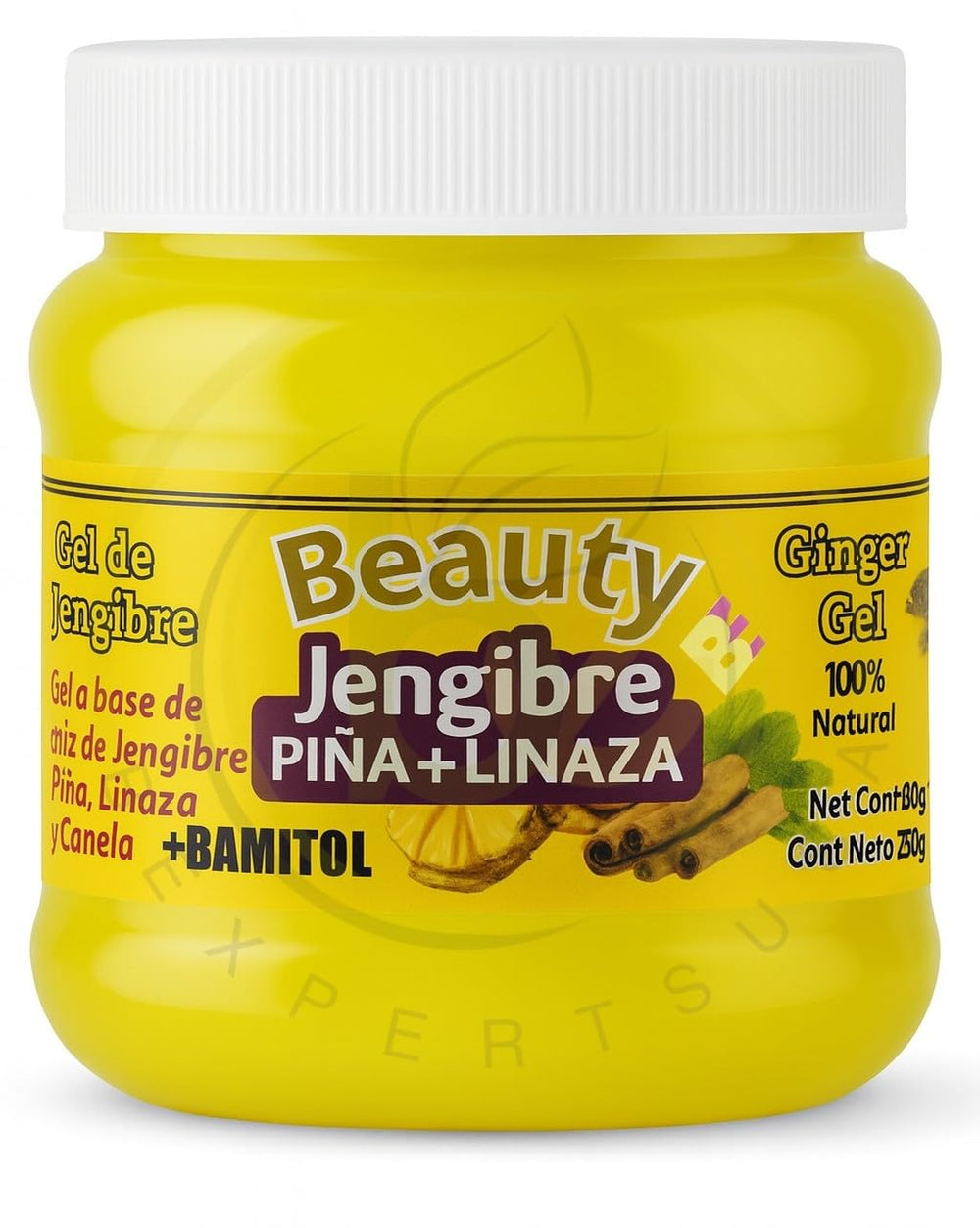 B-Experts Ginger Gel Panza bottle with pineapple and flaxseed for hydration