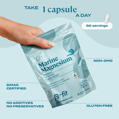 Illustration of a daily dose with B-FIT B Marine Magnesium