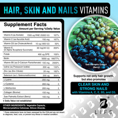 B Life Hair Skin Nails vitamins tablet outline suggests overall wellness