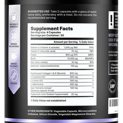 B Life Hair Vitamins bottle front view highlighting premium formula for hair growth support.