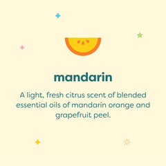 BabyGanics mandarin scent foam close-up on skin