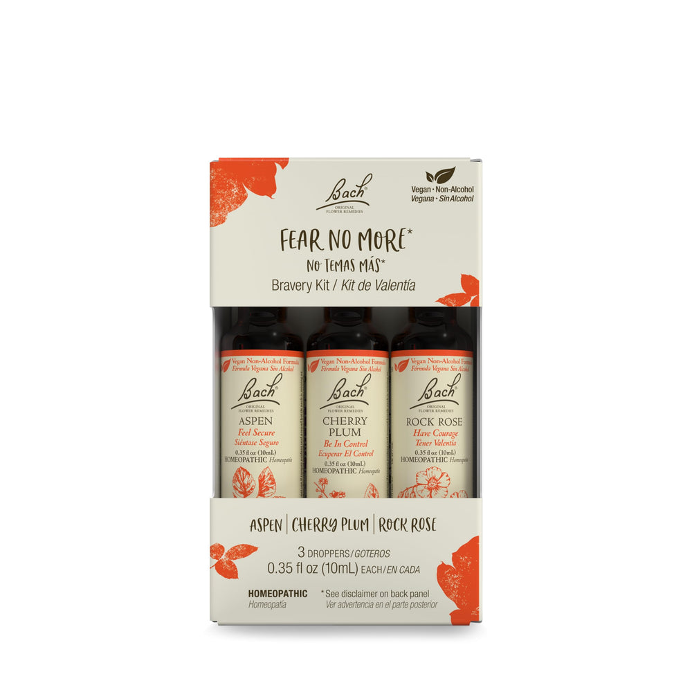 Bach Flower Remedies inner peace with Fear No More Trio for calm focus.