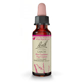 Bach Larch bottle close-up showing the natural remedy for confidence