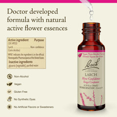 Dropper dispensing Larch drops for daily emotional balance