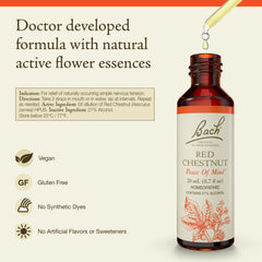 Bach Original Red Chestnut dropper provides easy, on-the-go emotional balance support.