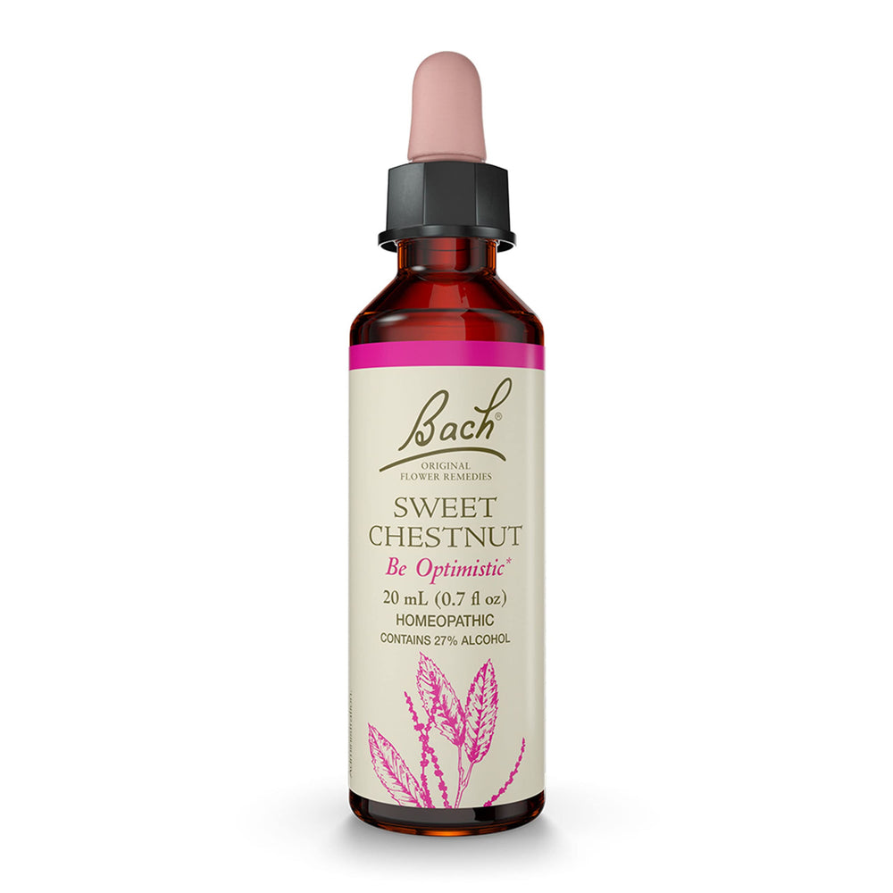 Bach Original Flower Remedies Sweet Chestnut bottle for emotional balance and optimism.