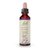 Bach Original Impatiens bottle on shelf promoting calmer patience in daily life.