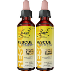 Bach Rescue Remedy dropper bottle with yellow cap for rapid stress support