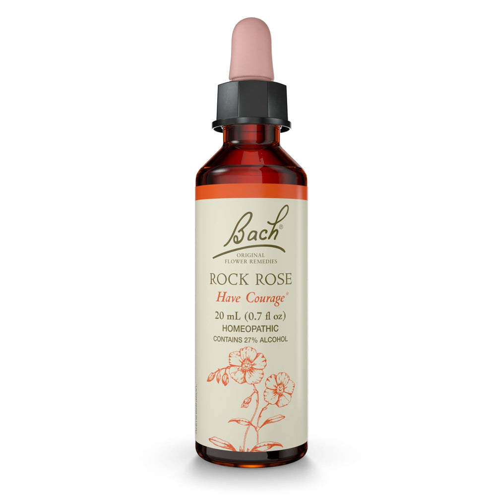 Bach Rock Rose Courage bottle for natural emotional balance and easy access