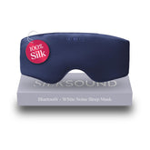 Back Bay Audio SilkSound mask close-up highlighting skin-friendly mulberry silk for breathable comfort.