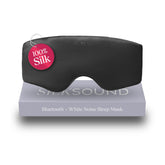 Back Bay Audio SilkSound sleep mask front view highlighting silk softness and discreet speakers