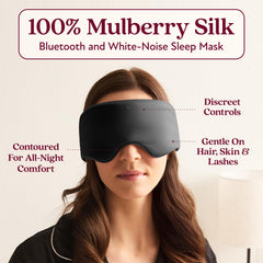 Back Bay Audio SilkSound sleep mask side view with integrated headphones for sleep