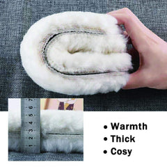 Bacophy sheepskin insole in boot demonstrates anti-slip stability and odor absorption.