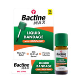 Bactine MAX liquid bandage lidocaine-application for quick pain relief.