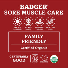 Badger Ginger Massage Oil scented with lemongrass and sage for a warm aroma.