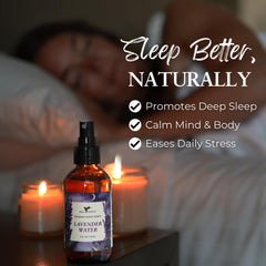 Baja Basics pillow mist on sheets creates a calming, restful night