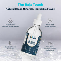 Baja Gold mineral drops ingredients collection highlights trace minerals.