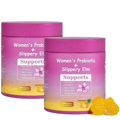 Bakong Her Juicy feminine probiotics bottle front highlighting pineapple flavor for daily wellness.