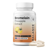 Balancebreens Bromelain 500mg bottle on a counter for joint comfort support.