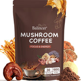Balincer Mushroom Coffee packaging with zip seal preserves freshness for easy mornings
