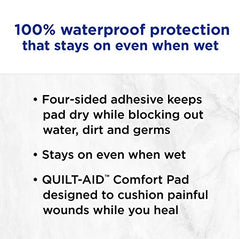 Band-Aid Water Block: almohadilla Quilt-Aid para mayor confort al cubrir la herida.