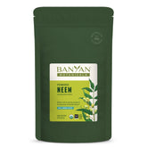 Banyan Botanicals Neem Powder bottle for organic skin care and purification.