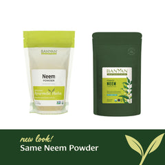 Neem Powder used in a DIY skincare routine and facial mask.