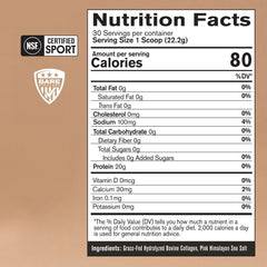 Bare Performance Nutrition BPN Collagen Protein tub; unflavored powder for easy mixing