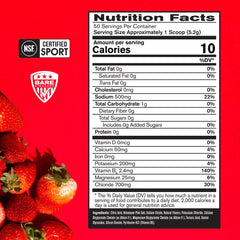 Bare Performance Nutrition electrolytes powder scoop shows easy mixing for rapid hydration.