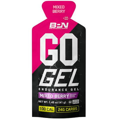 BARE PERFORMANCE NUTRITION Go Gel Endurance unopened pack highlights convenient mid-run fueling.