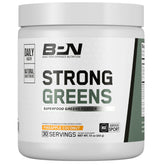 BARE PERFORMANCE NUTRITION Strong Greens bottle promotes natural energy and gut health.