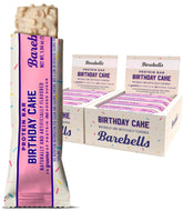 Barebells Birthday Cake bar pack for on the go with 20g protein.