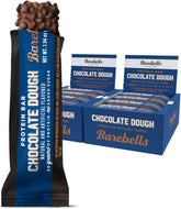 Barebells Chocolate Dough bar pack front view for convenient on-the-go snacking.