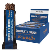 Barebells Chocolate Dough Bar packaging for a convenient on-the-go protein snack.