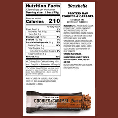 Barebells Cookies and Caramel bar closeup highlighting silky milk chocolate coating for post-workout cravings
