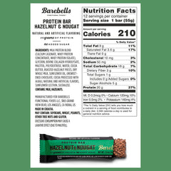 Barebells Hazelnut Nougat Bar unwrapped reveals a chewy center for quick protein.