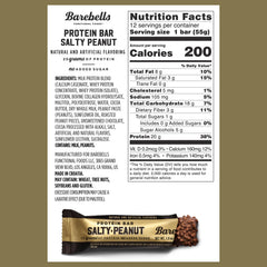 Barebells Salty Peanut bars inside pack, ideal for on-the-go energy.