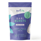 Bari Life calcium citrate chews in bottle for convenient post-surgery snacking.