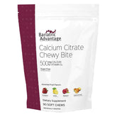 Bariatric Advantage Calcium Citrate Chewy Bites packaging showcases sugar-free, convenient daily calcium.