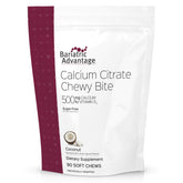 Bariatric Advantage calcium citrate chewy bites bottle view for convenient daily calcium