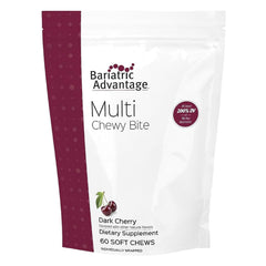 Bariatric Advantage dark cherry flavored multi chewy bite for daily nutrient support