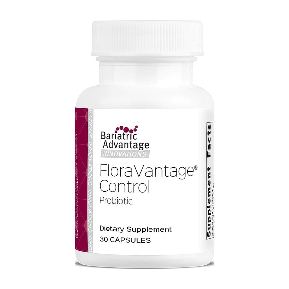 Bariatric Advantage Floravantage Control bottle front view for quick, reliable probiotic reference.