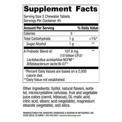 Bariatric Advantage FloraVantage 10 billion CFU label close-up, emphasizing potency.