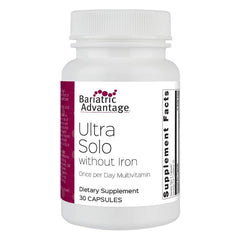 Bariatric Advantage Ultra Solo Without Iron bottle front shows daily nutrition support