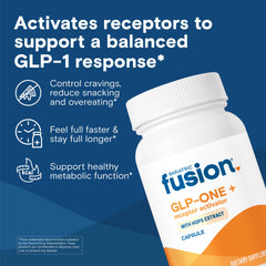 Close-up of Bariatric Fusion GLP-ONE+ capsules for easy daily use.